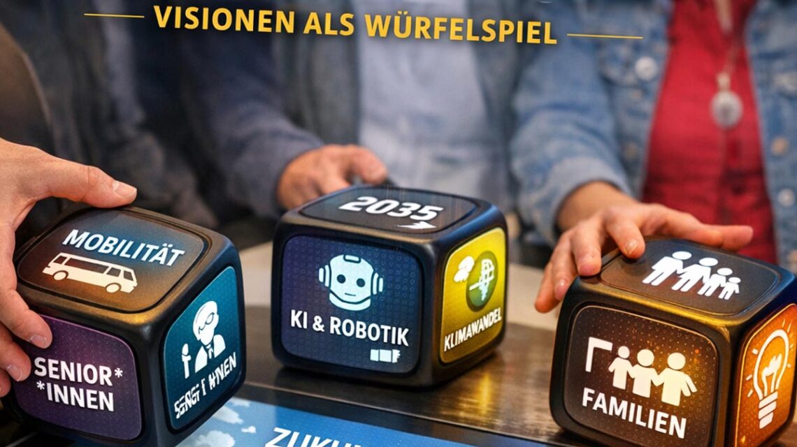 Die neuen KI-Würfel im Zukunftswerk: Ein Wurf, viele Ideen – und jede Menge Gesprächsstoff.