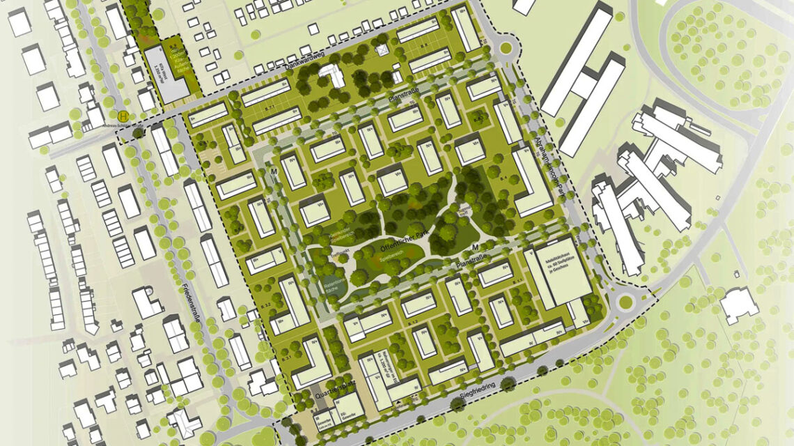 Blick in die Zukunft: Im Wiesbadener Südosten entsteht mit dem Quartier Zweibörn ein neues Wohngebiet mit rund 750 Wohnungen.
