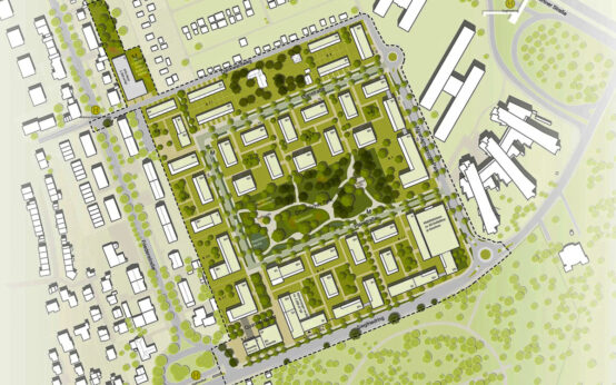Blick in die Zukunft: Im Wiesbadener Südosten entsteht mit dem Quartier Zweibörn ein neues Wohngebiet mit rund 750 Wohnungen.