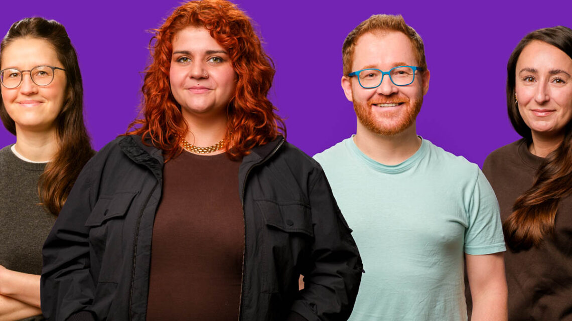 v.l.n.r. Regina Wolf, Moira Lüttich (Fraktionsvorsitzende), Daniel Weber (stv. Fraktionsvorsitz), Janine Maria Vinha (stv. Fraktionsvorsitz).