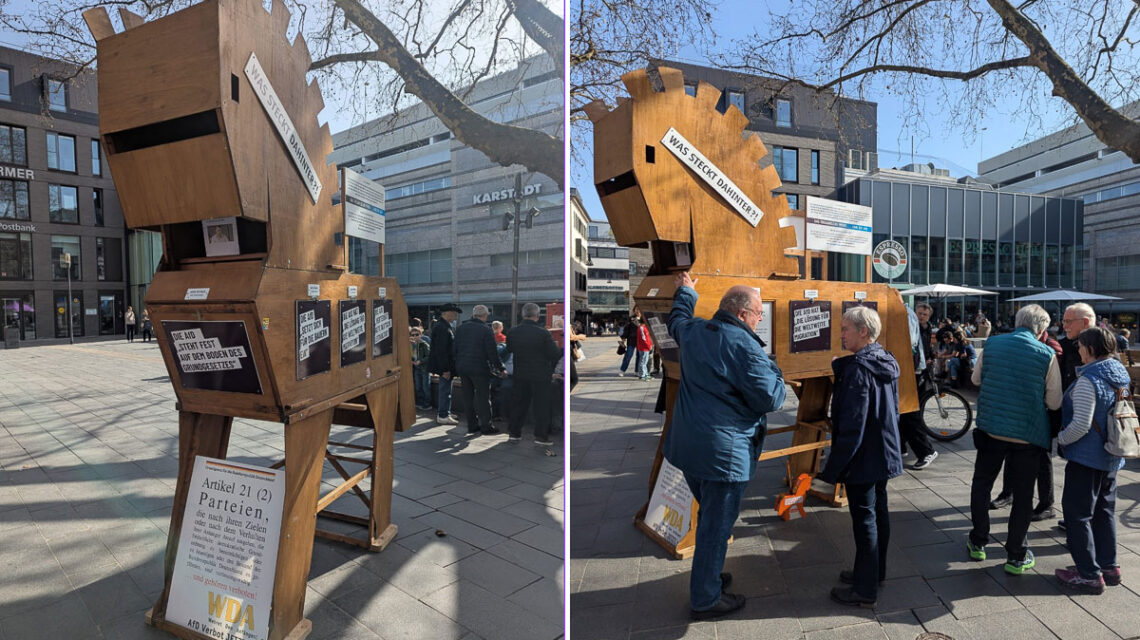 Trojanisches Pferd auf dem Mauritiusplaztz.
