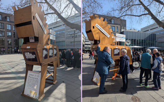 Trojanisches Pferd auf dem Mauritiusplaztz.