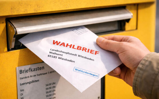 Einwurf statt Postweg: Wahlbriefe zur Kommunalwahl können bis Sonntag, 18 Uhr, direkt im Wiesbadener Wahlamt abgegeben werden.