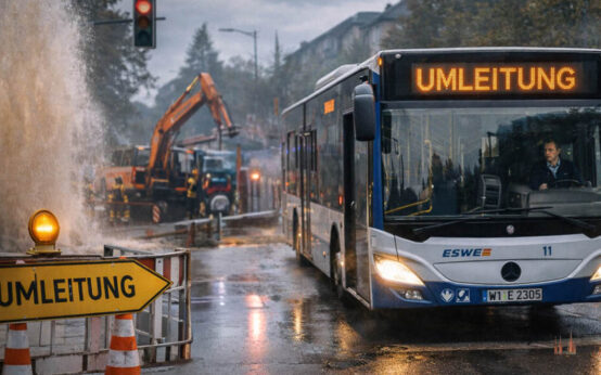 Busumleitung in der Rhönstraße: Linie 38 fährt bis Ende Mai anders