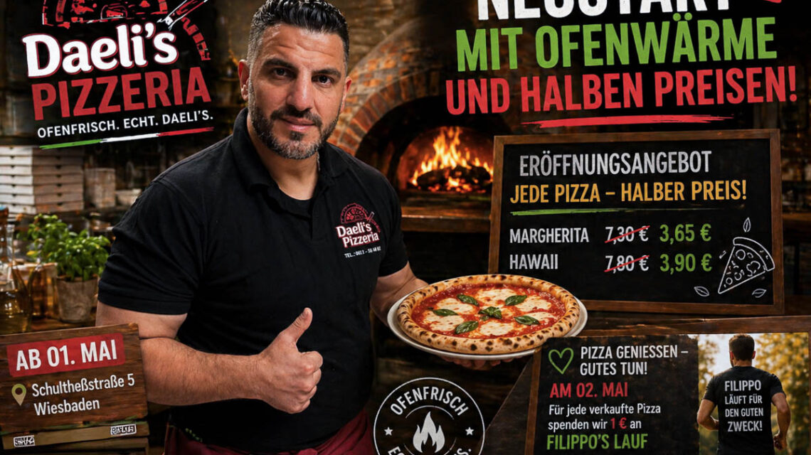 Neuer Standort, neue Aktion: In der Schultheßstraße verbindet Daeli’s Pizzeria Genuss mit sozialem Engagement.
