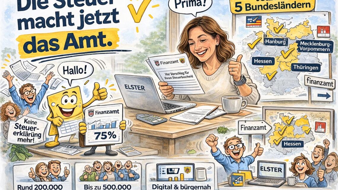Das Finanzamt macht die Steuererklärung.