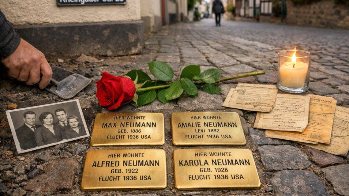 Vier neue Stolpersteine sollen in Eltville an die Familie Neumann erinnern – kleine Tafeln mit großer Geschichte.