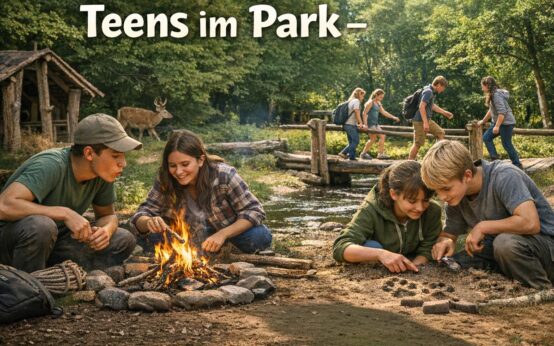 Teens im Park, Jugendliche beschäftigen sich in der Fasanerie.
