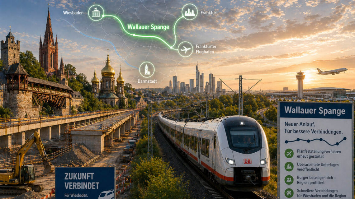 Die geplante Wallauer Spange soll Wiesbaden künftig schneller mit Frankfurt, Flughafen und Darmstadt verbinden.