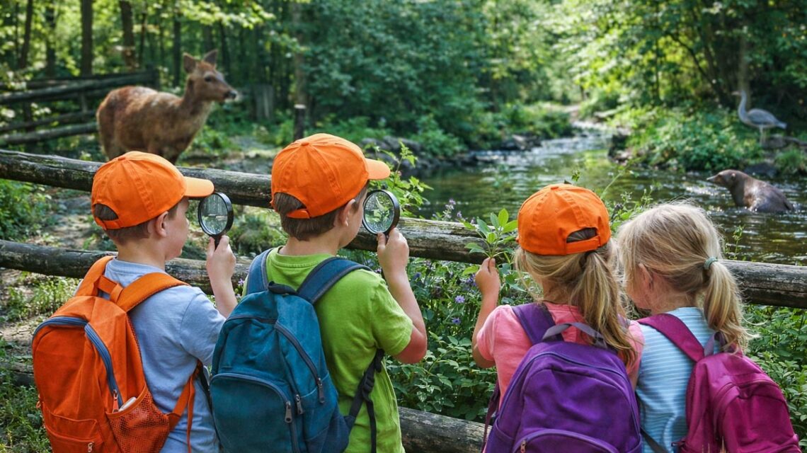 Kinder entdecken in der Fasanerie spielerisch Tiere und Pflanzen und werden zu kleinen Naturforschern.