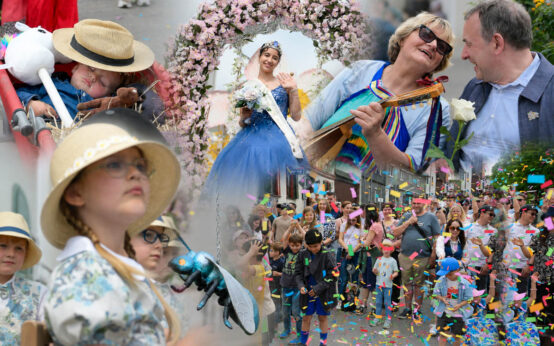 Festzug beim Äppelblütenfest Naurod: bunte Wagen, Musik und Tradition begeistern hunderte Besucher am Sonntag.