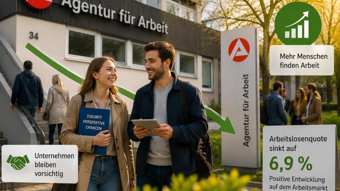 Die Arbeitslosenquote im Agenturbezirk Wiesbaden ist im Mai auf 6,9 Prozent gesunken. Gleichzeitig bleiben zahlreiche Ausbildungsplätze unbesetzt.