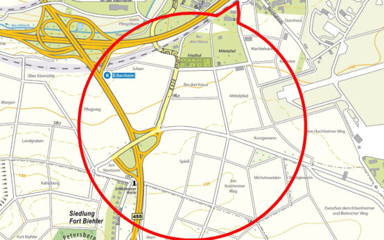 Bombenfund in Erbenheim, Sperrzone.