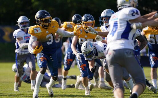 Wiesbaden Phantoms gewinnen 33:14 gegen Albershausen und bleiben nach vier Spielen in der GFL2 ungeschlagen.
