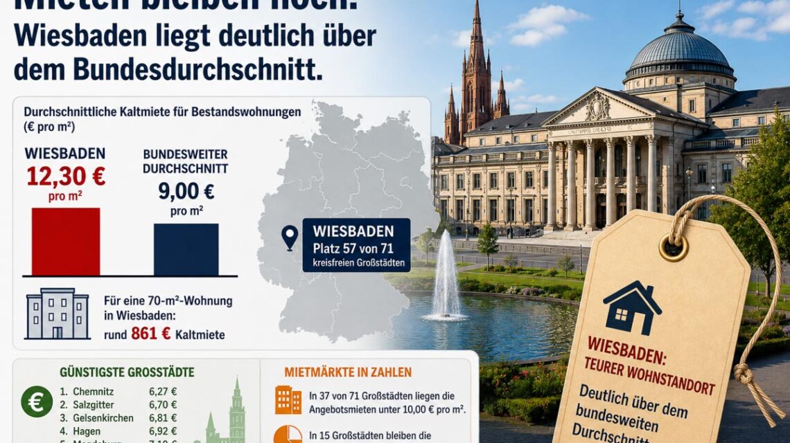 Miete bleiben hoch: Die Landeshauptstadt liegt deutlich über dem bundesweiten Durchschnitt.