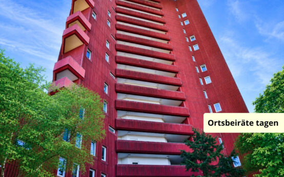 Rotes Hochhaus, diesde Woche im Ortsbeirat auf der Agenda.